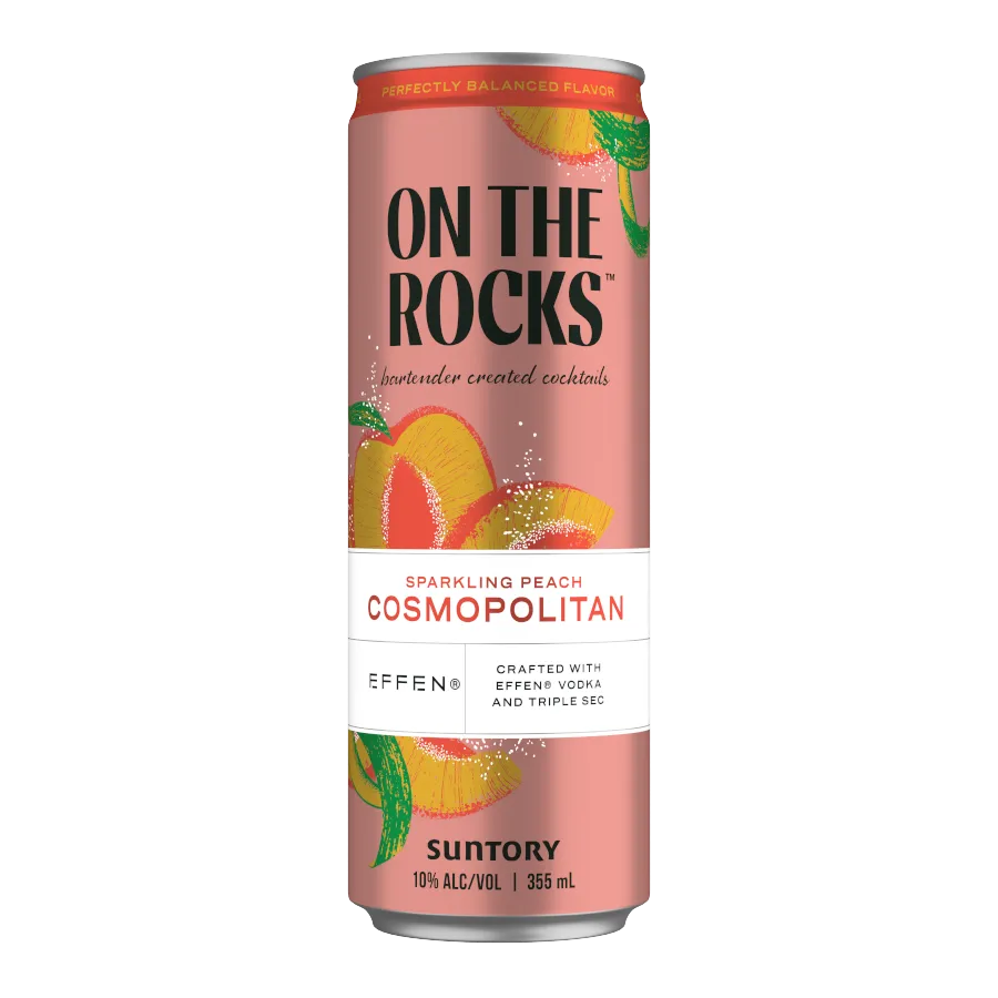 ON THE ROCK COSMOPOLITAN SPARKLING PEACH 355ML