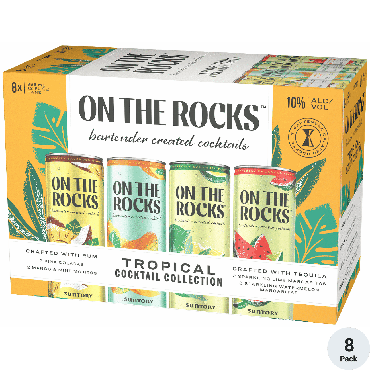 ON THE ROCK TROPICAL VARIETY 8 PACK 355ML