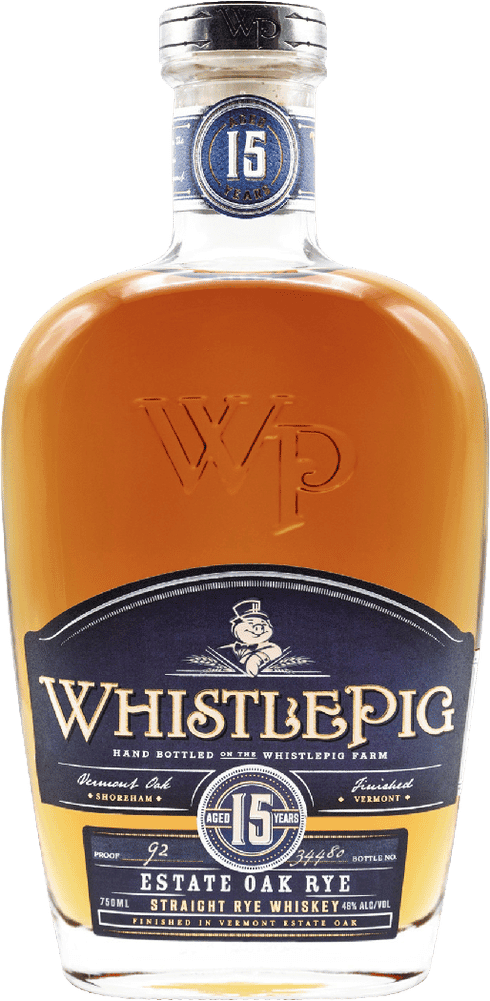WHISTLEPIG STRAIGHT RYE WHISKEY FINISHED IN VERMONT ESTATE OAK 15 YR 750ML