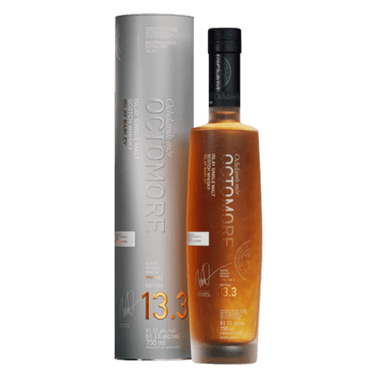 OCTOMORE SINGLE MALT SCOTCH EDITION 13.3 ISLAY BARELY SUPER HEAVILY PEATED 5 YR 122.2 750ML