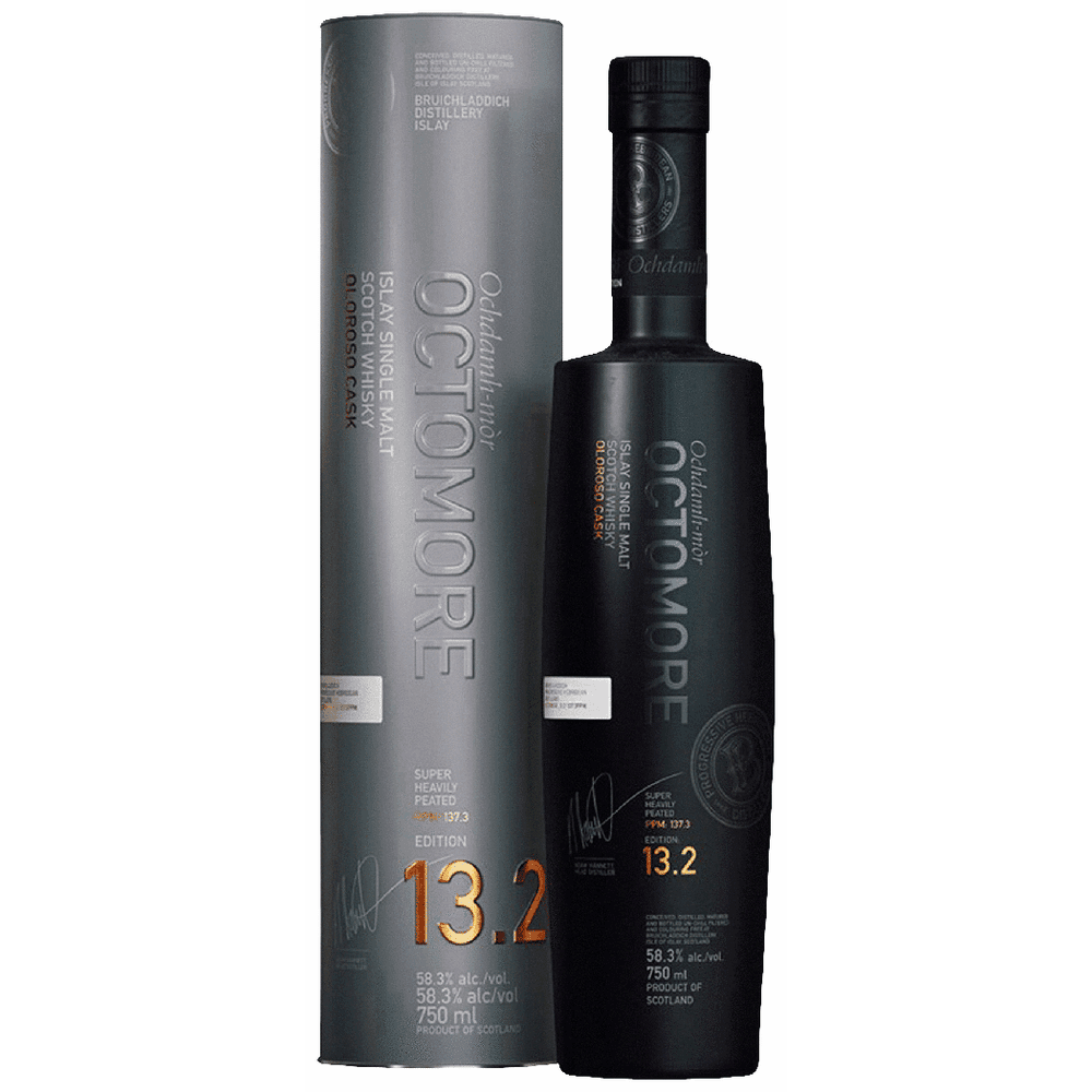 OCTOMORE SINGLE MALT SCOTCH EDITION 13.2 OLOROSO CASK SUPER HEAVILY PEATED 5 YR 116.6 750ML